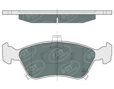 SCT GERMANY Комплект тормозных колодок, дисковый тормоз SP 362 PR